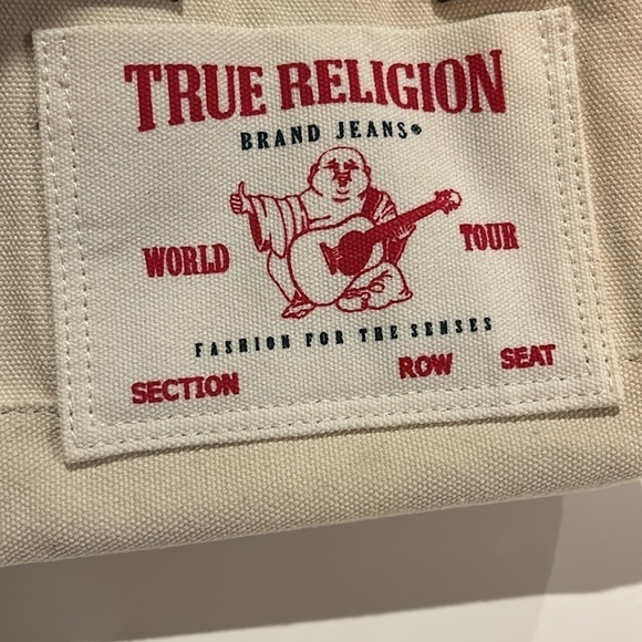 True Religion Canvas Mini Logo Crossbody Tote Bag - Picture 4 of 10